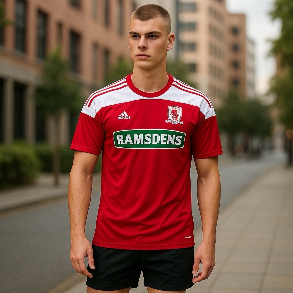 MIDDLESBROUGH - Men’s Home Football Shirt - Size Medium -Adidas  for sale on Ebay
