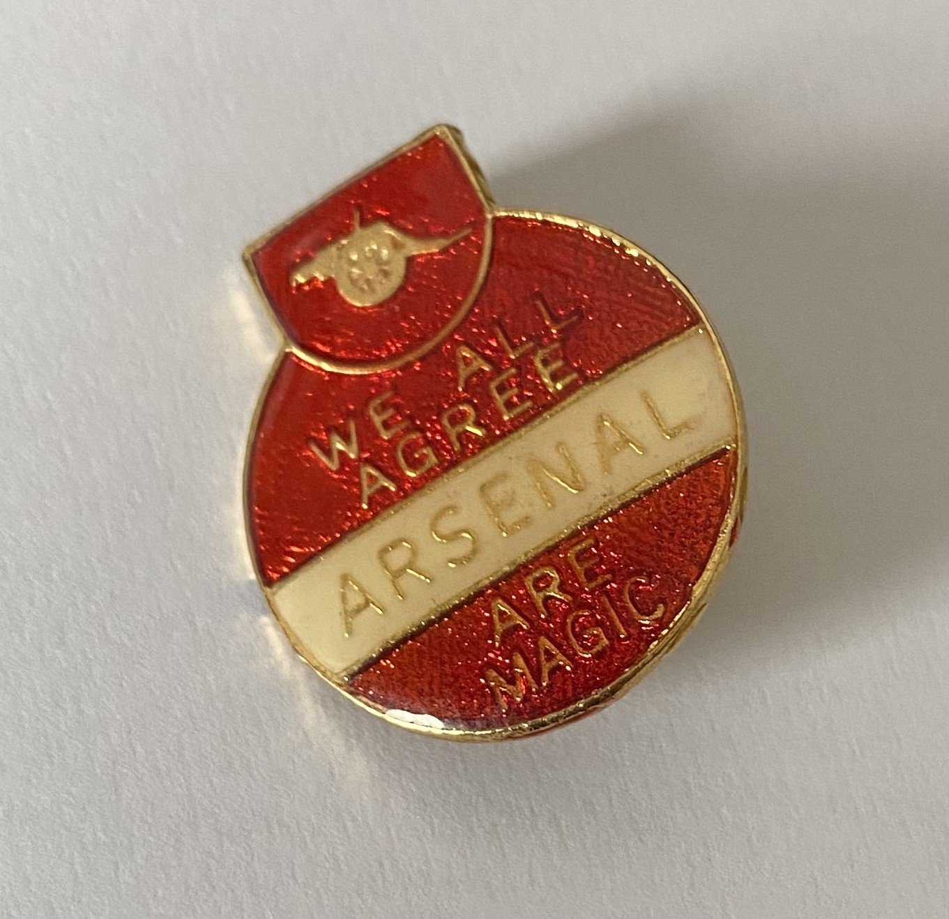 OLD ARSENAL COFFER Football Club FC Enamel Badge Pin RARE SUPPORTERS GUNNER for sale on Ebay