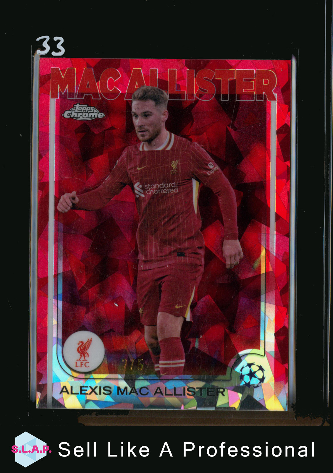 ALEXIS MAC ALLISTER TOPPS CHROME 2/5 182 2025 UCL LIVERPOOL FC ENGLISH for sale on Ebay