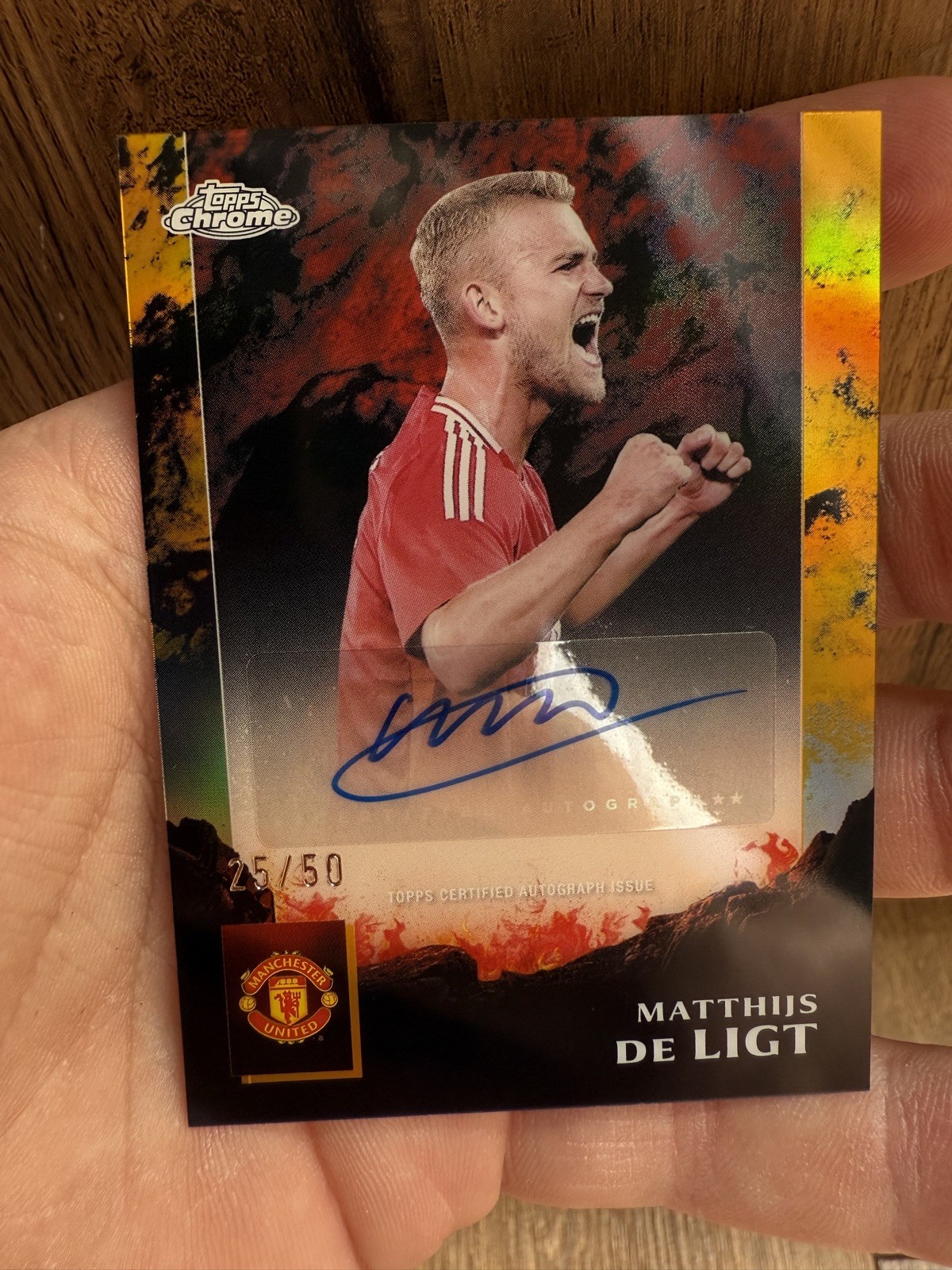 Topps Chrome Manchester United Deluxe Matthijs De Ligt Auto /50 for sale on Ebay