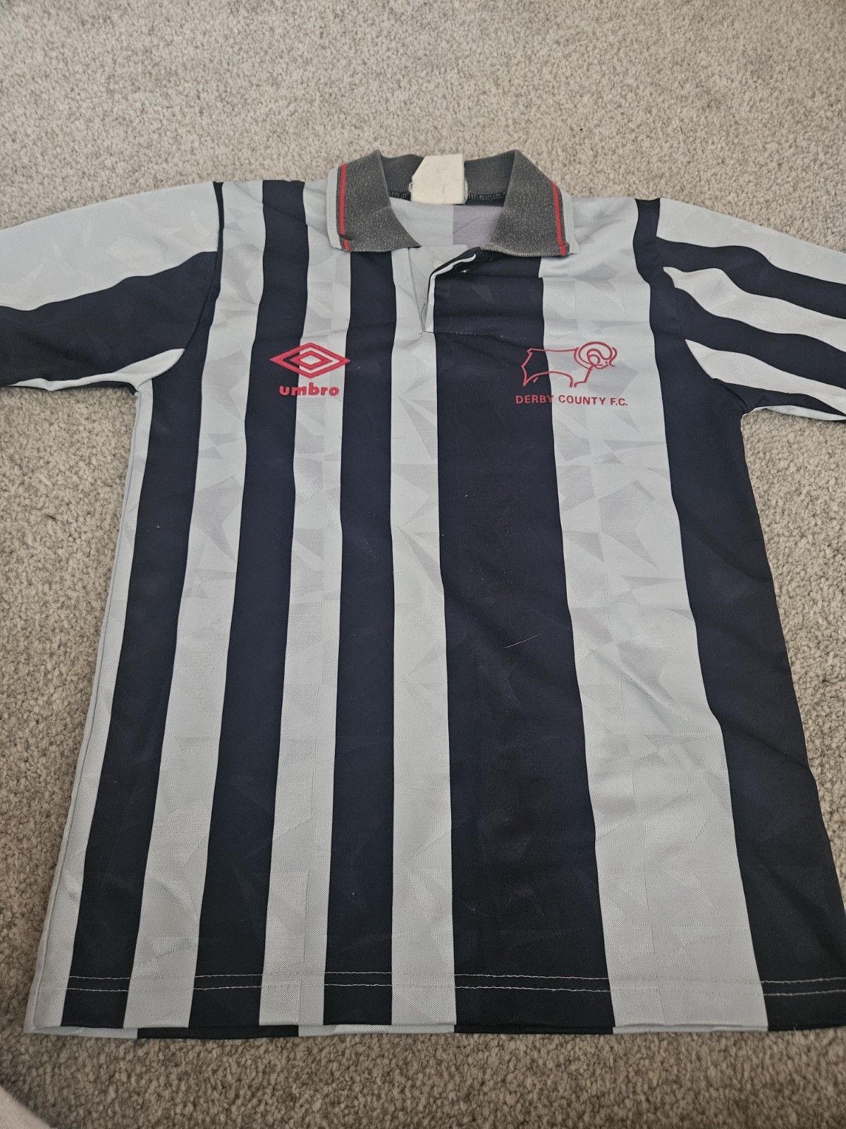 Rare Original Derby County Away Shirt 1990-91. Kids Size 26