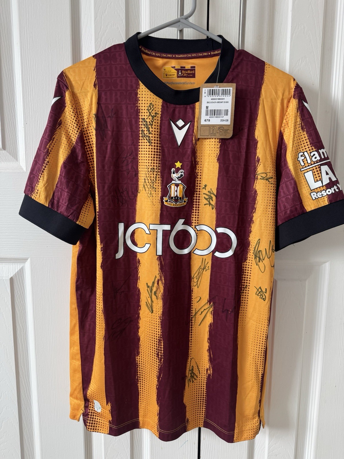 Bradford City AFC 2024/25 Official Signed Home Shirt Promotion Season Medium for sale on Ebay