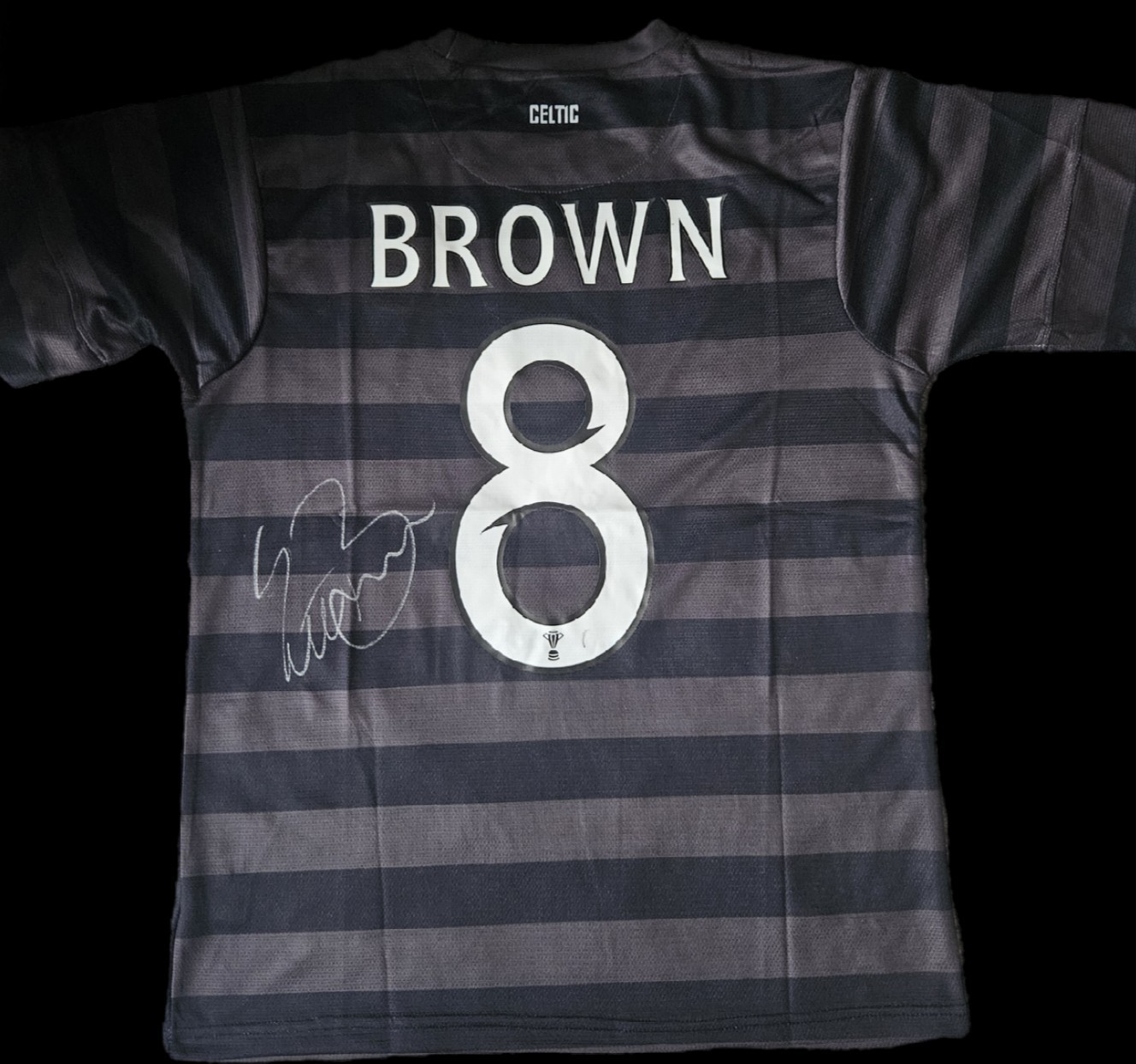 Scott Brown Celtic Fc Hand Signed 2012/13 Away Shirt WITH COA & PHOTO PROOF for sale on Ebay