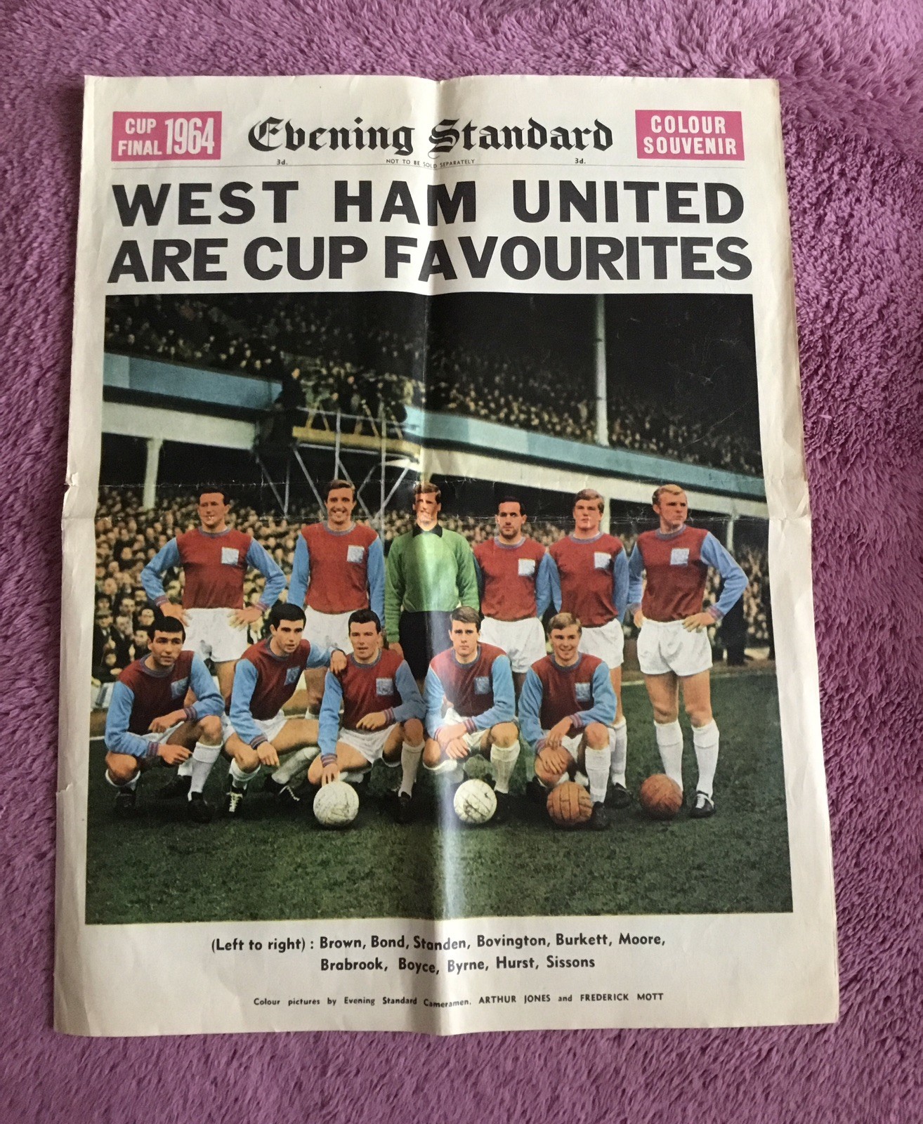 1964 WEST HAM UNITED v PRESTON - F.A.CUP COLOUR SOUVENIR for sale on Ebay