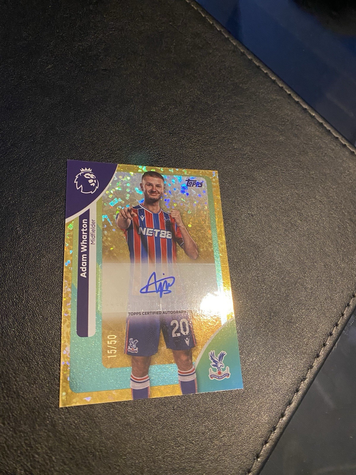 Adam Wharton Crystal Palace Topps Premier League 2026 Autograph 15/50 for sale on Ebay