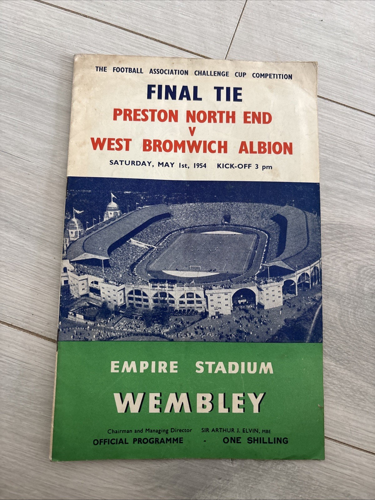 1954 FA Cup Preston North End Vs West Bromwich Albion Programme for sale on Ebay