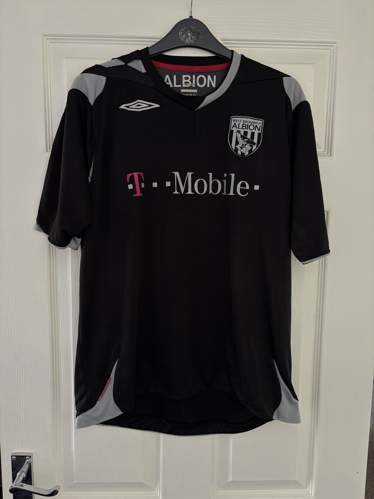 West Bromwich Albion Men's 2007/2008 Umbro Away 3rd Shirt Large L Black WBA for sale on Ebay