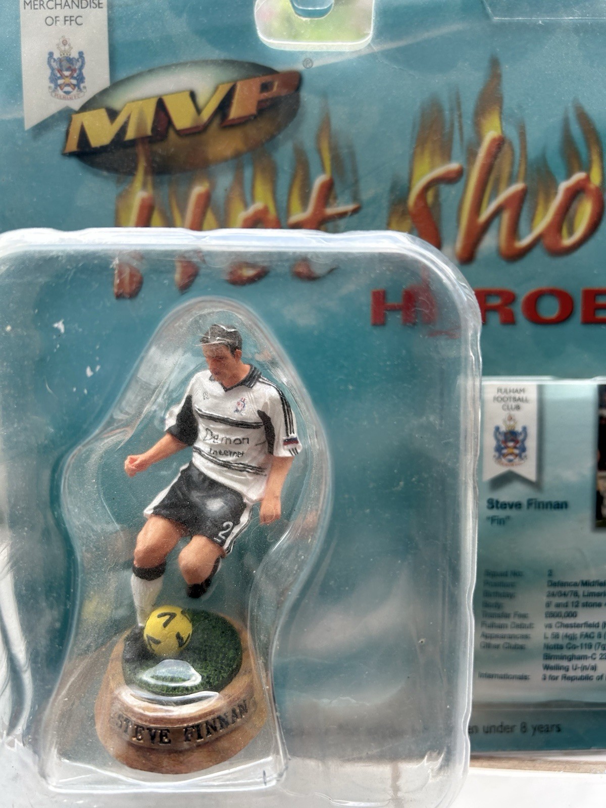 Fulham Football Club Hot Shot Figure Of Steve Finnan Still In Packaging 2000/01 for sale on Ebay