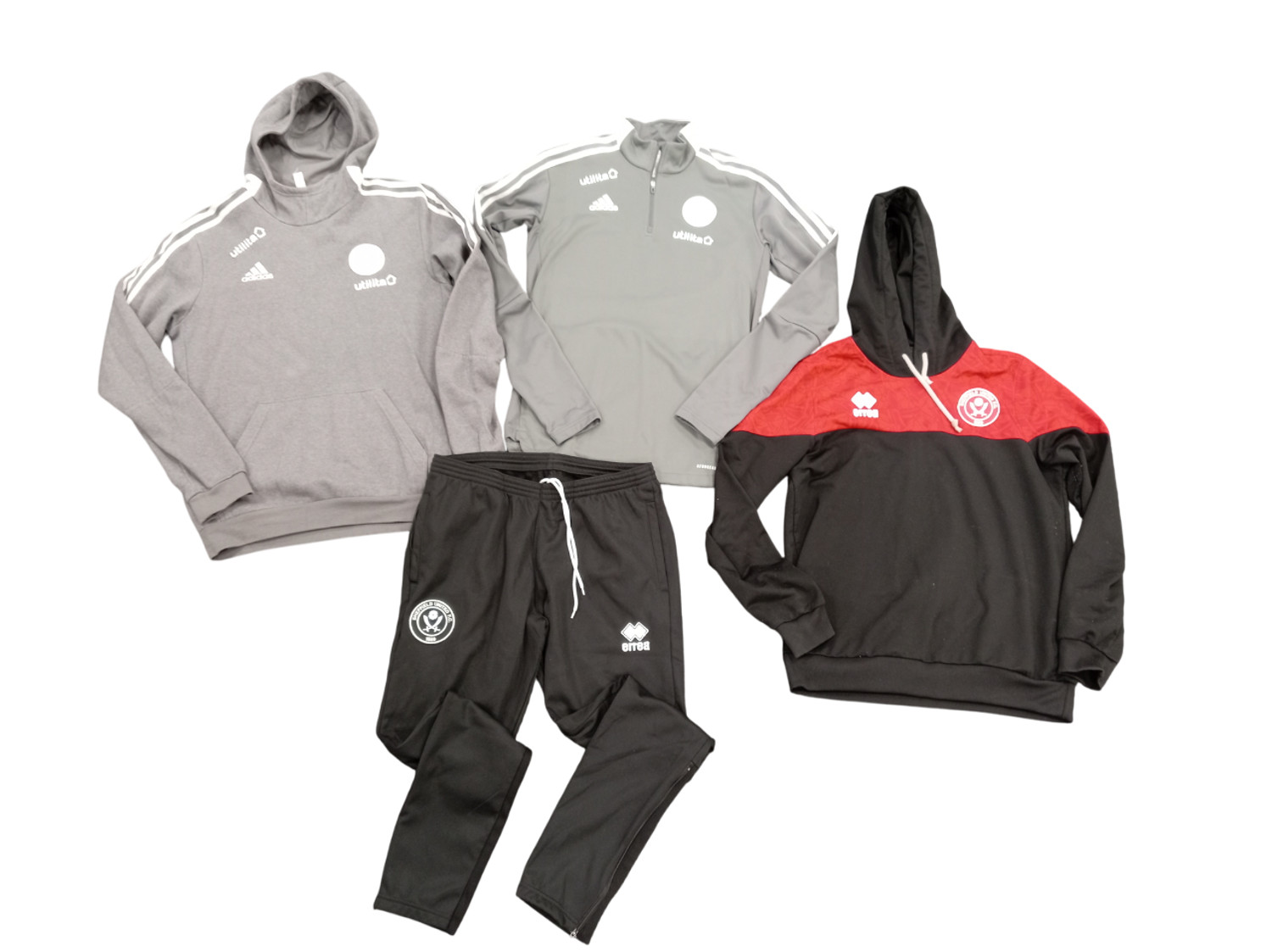 Sheffield United FC Adidas & Errea Set 4 Pieces Size S Hoodie and Joggers Size M for sale on Ebay