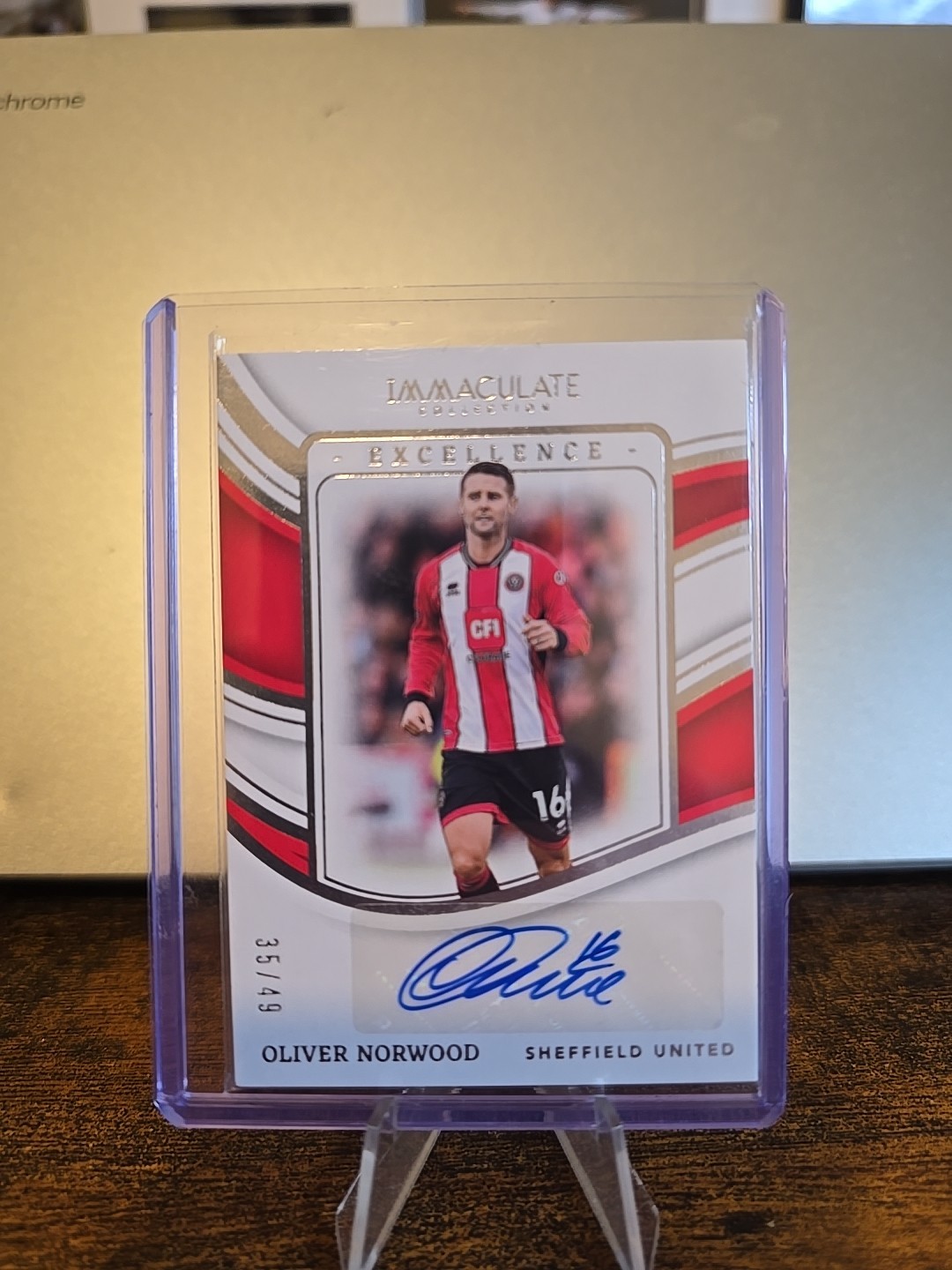 Panini Immaculate Exellence Oliver Norwood Autograph 35/49 Sheffield United for sale on Ebay