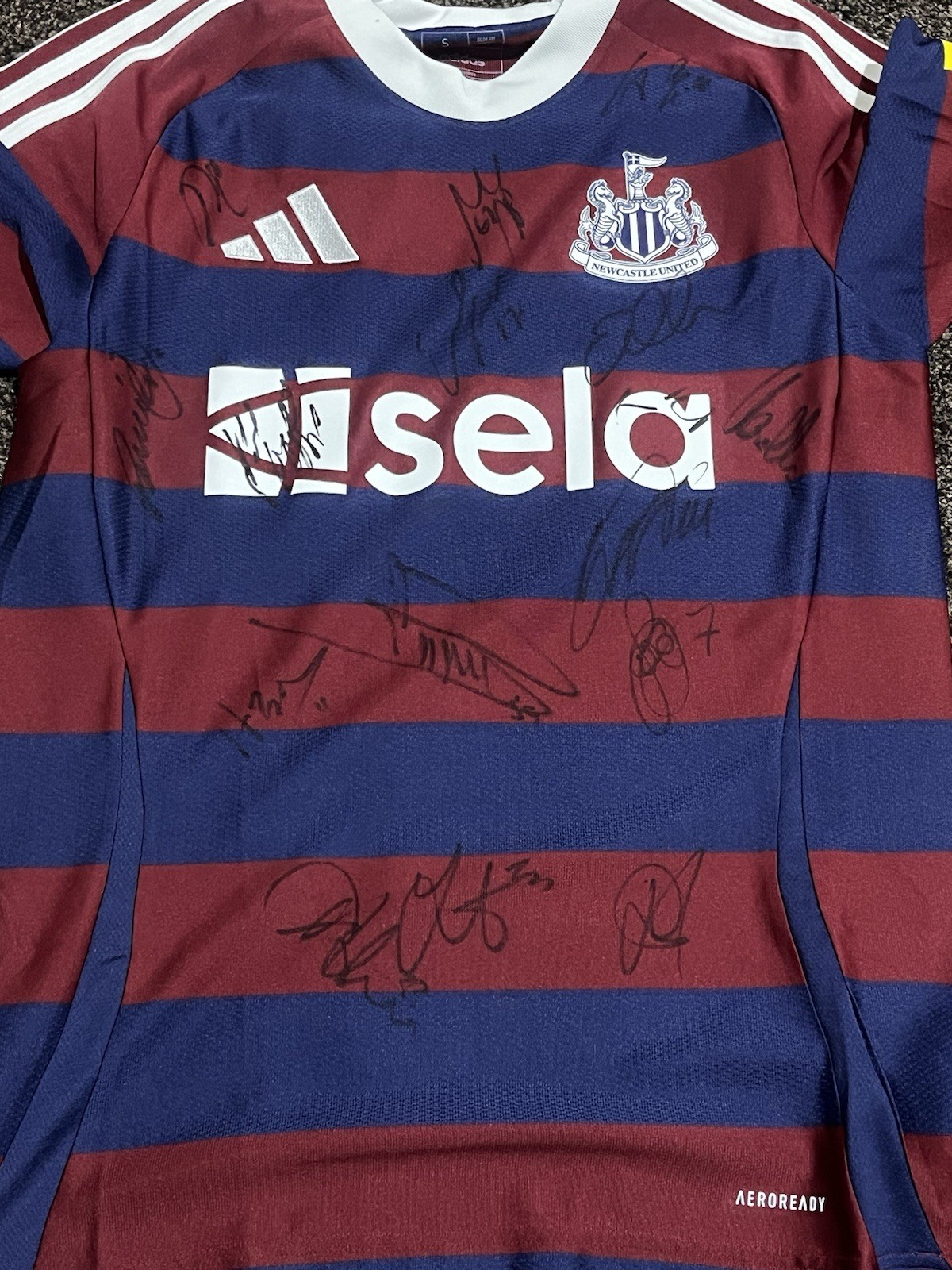 Newcastle United Squad Signed Away Shirt 24/25 wCOA for sale on Ebay