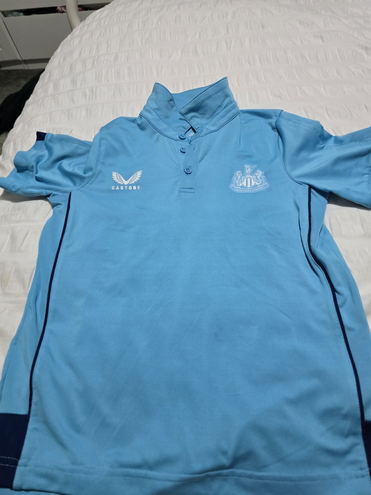 Castore Newcastle Polo Shirt Boys 8-9 Years Junior SMALL JS Tshirt Football for sale on Ebay