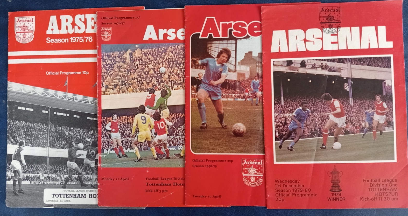 Job lot of 4 x Arsenal (H) v Tottenham Division 1 Programmes 1970's for sale on Ebay