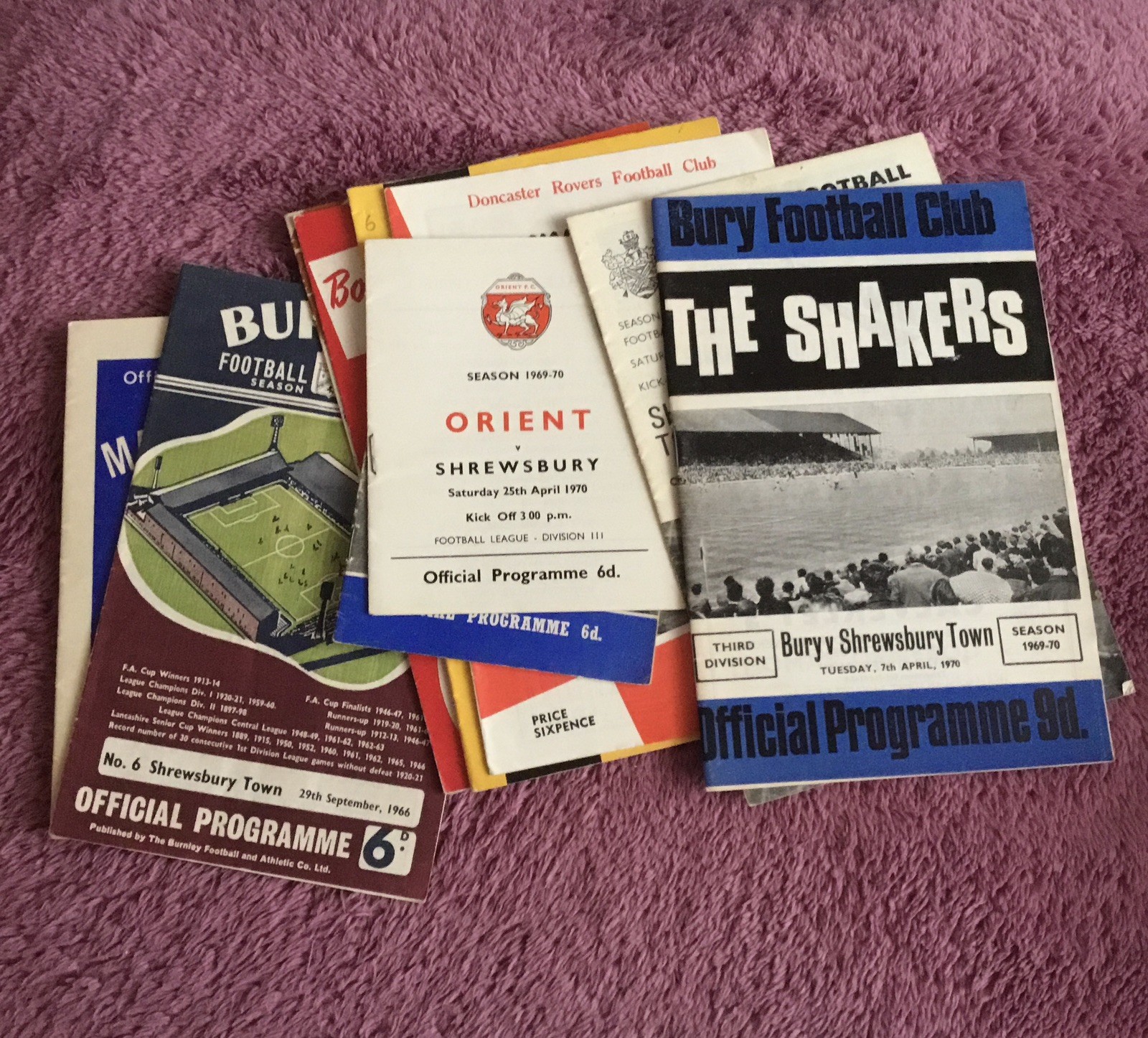 12 x 1960s - SHREWSBURY TOWN - AWAY - FOOTBALL PROGRAMMES for sale on Ebay