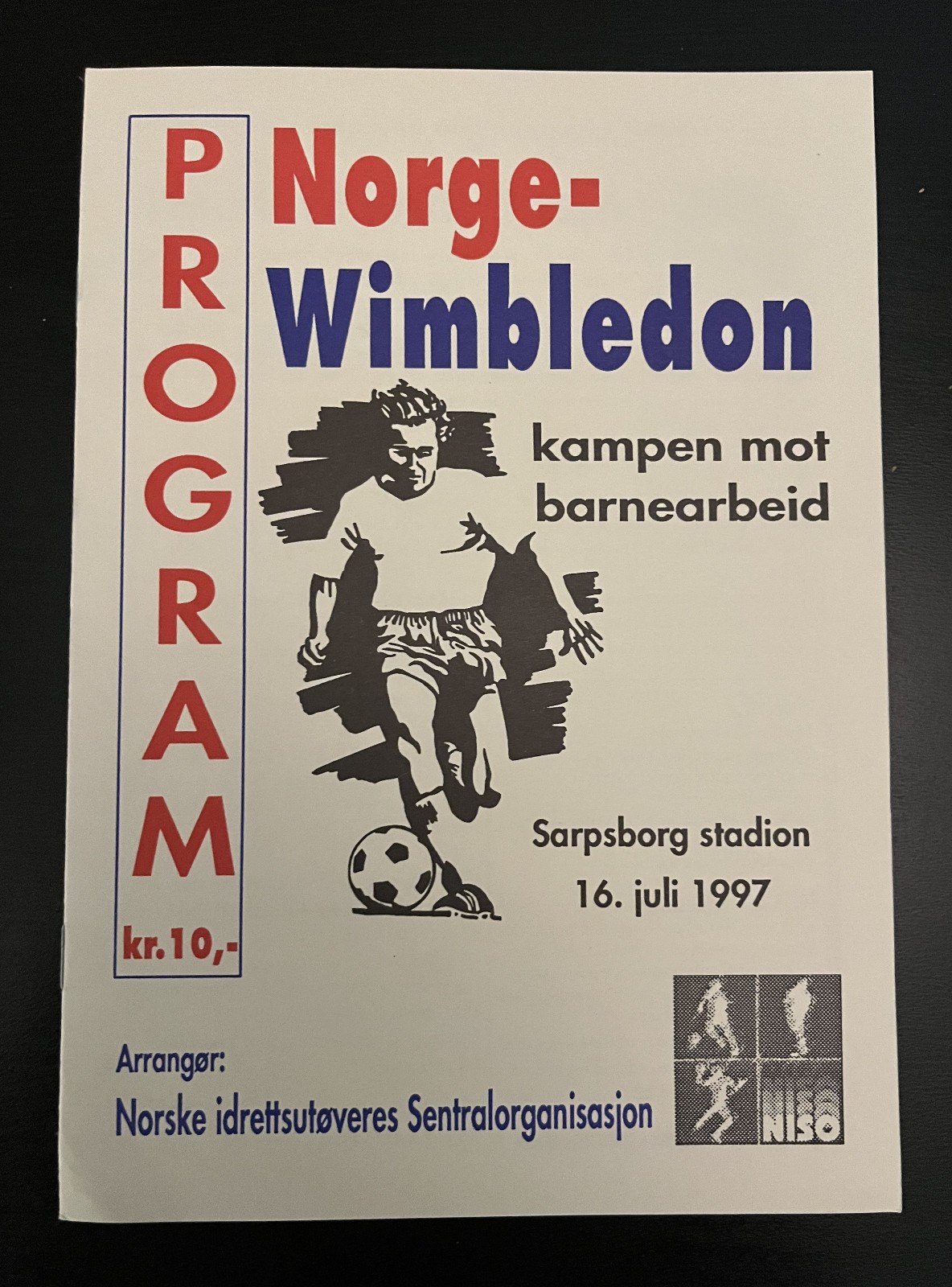 1997 - 1998  Norway  v  Wimbledon  Friendly for sale on Ebay