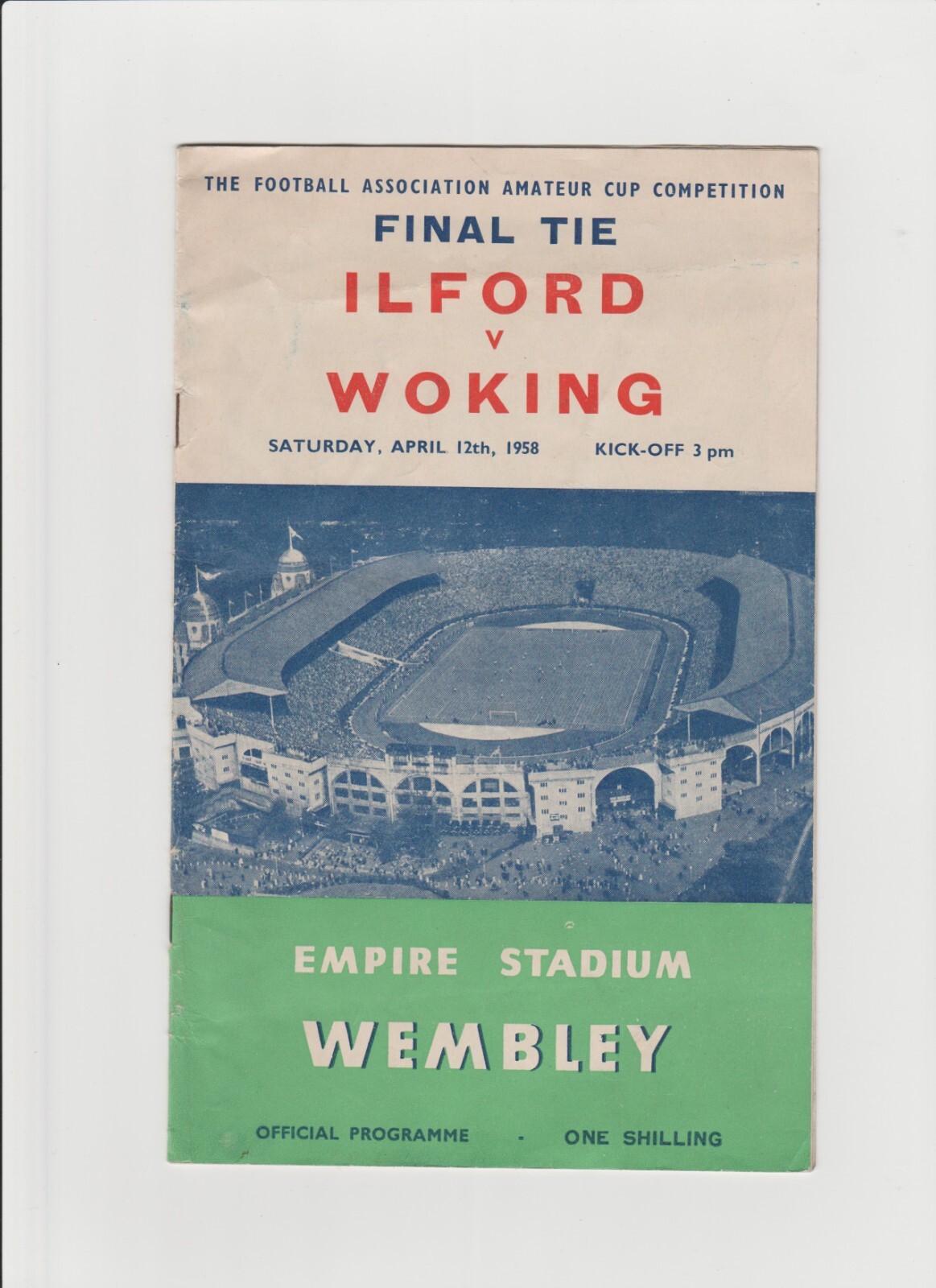 1957-58 Ilford v. Woking - FA Amateur Cup Final at Wembley Stadium for sale on Ebay