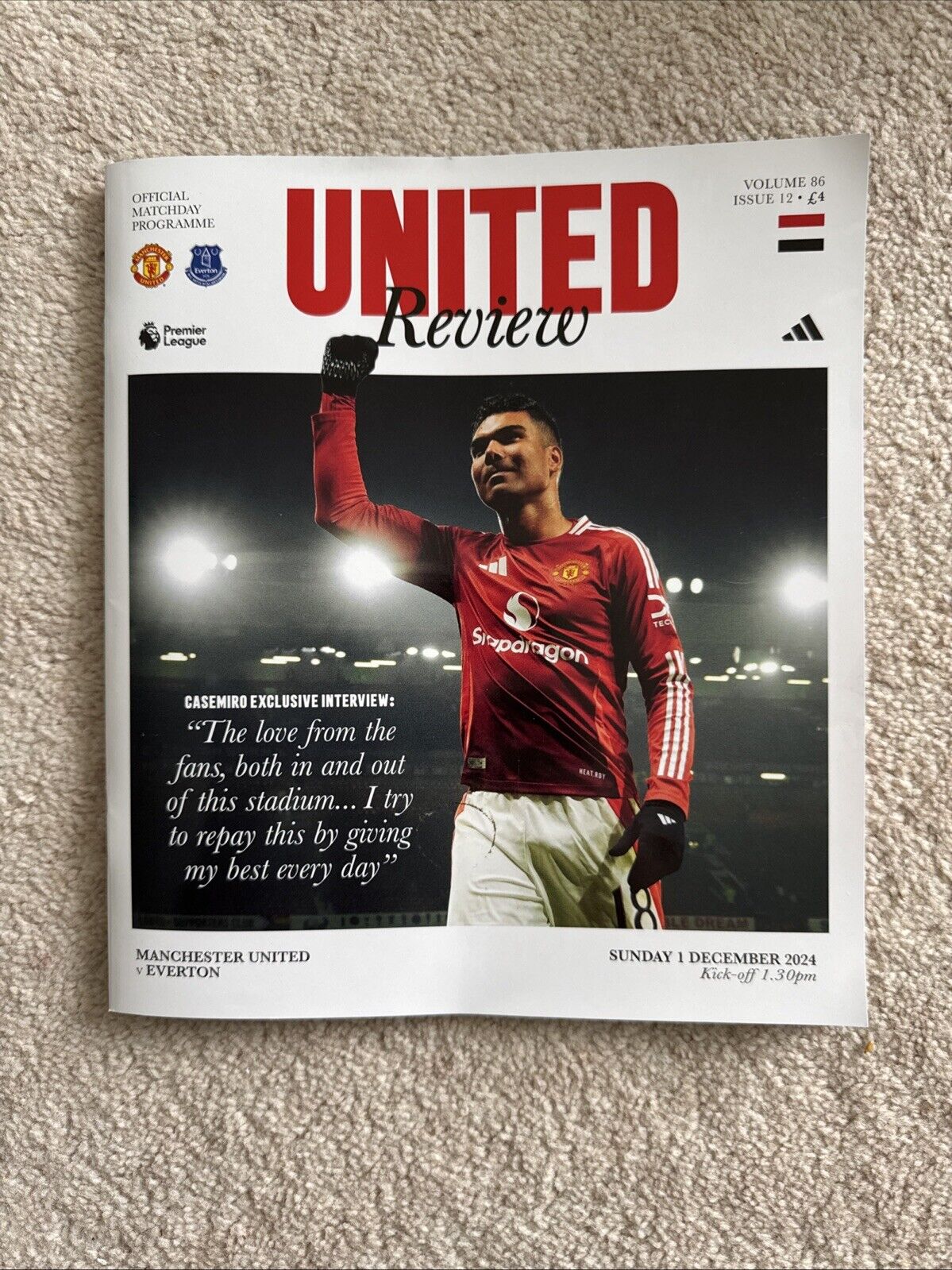 United Review - Manchester United v Everton Match Programme - 1st Dec 2024 for sale on Ebay