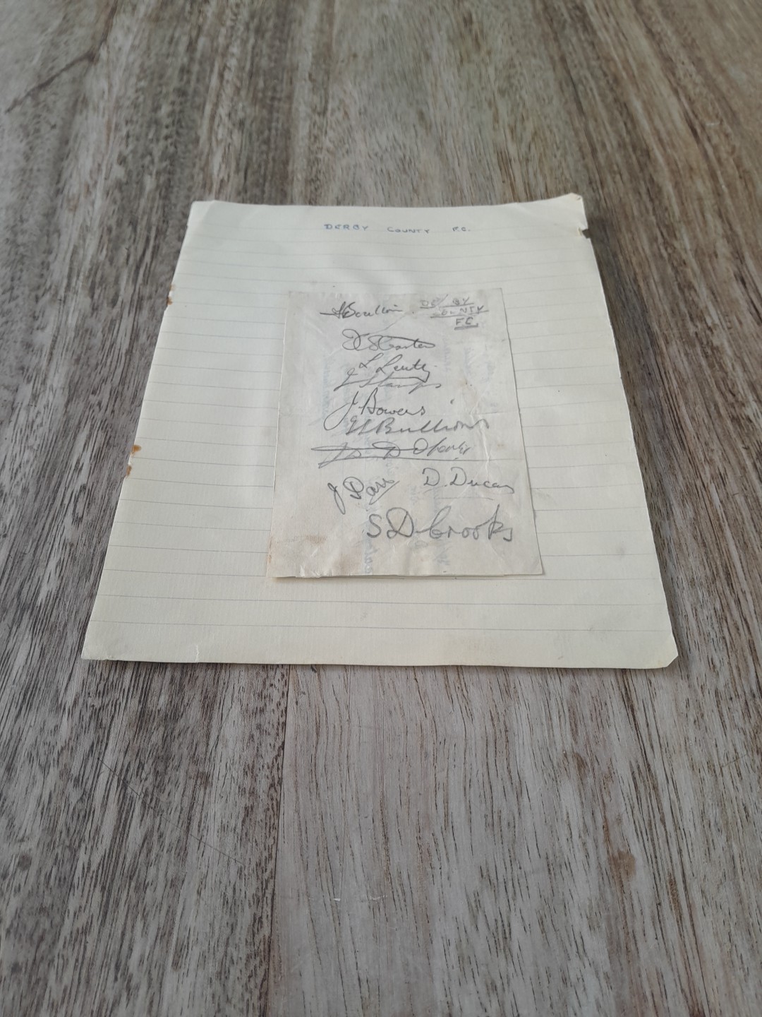 Derby County F.C Football Team Autographs inc Raich Carter 1946-47 for sale on Ebay