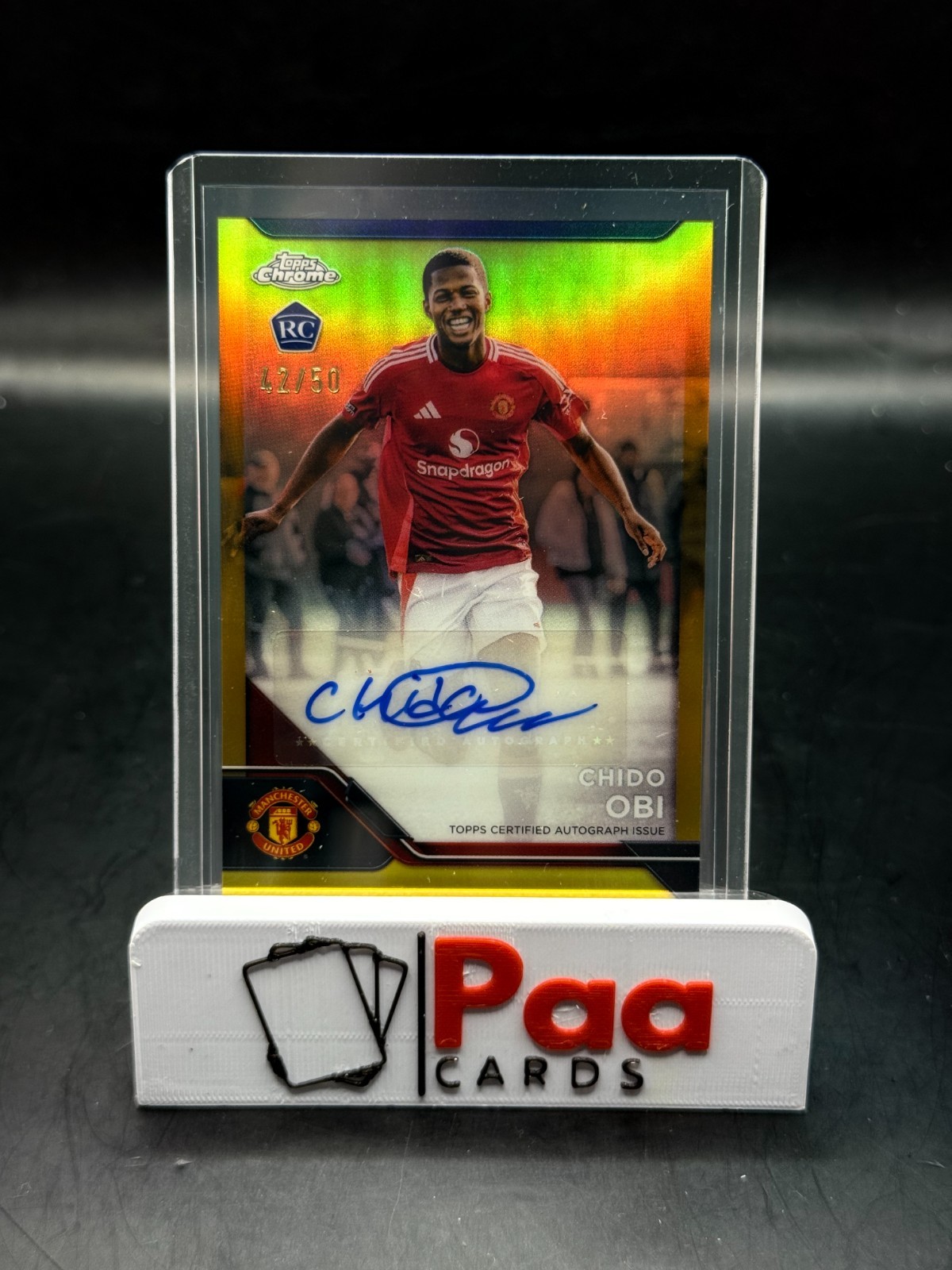 Topps - Manchester United Chrome - Auto - Chido Obi /50 - Rookie for sale on Ebay