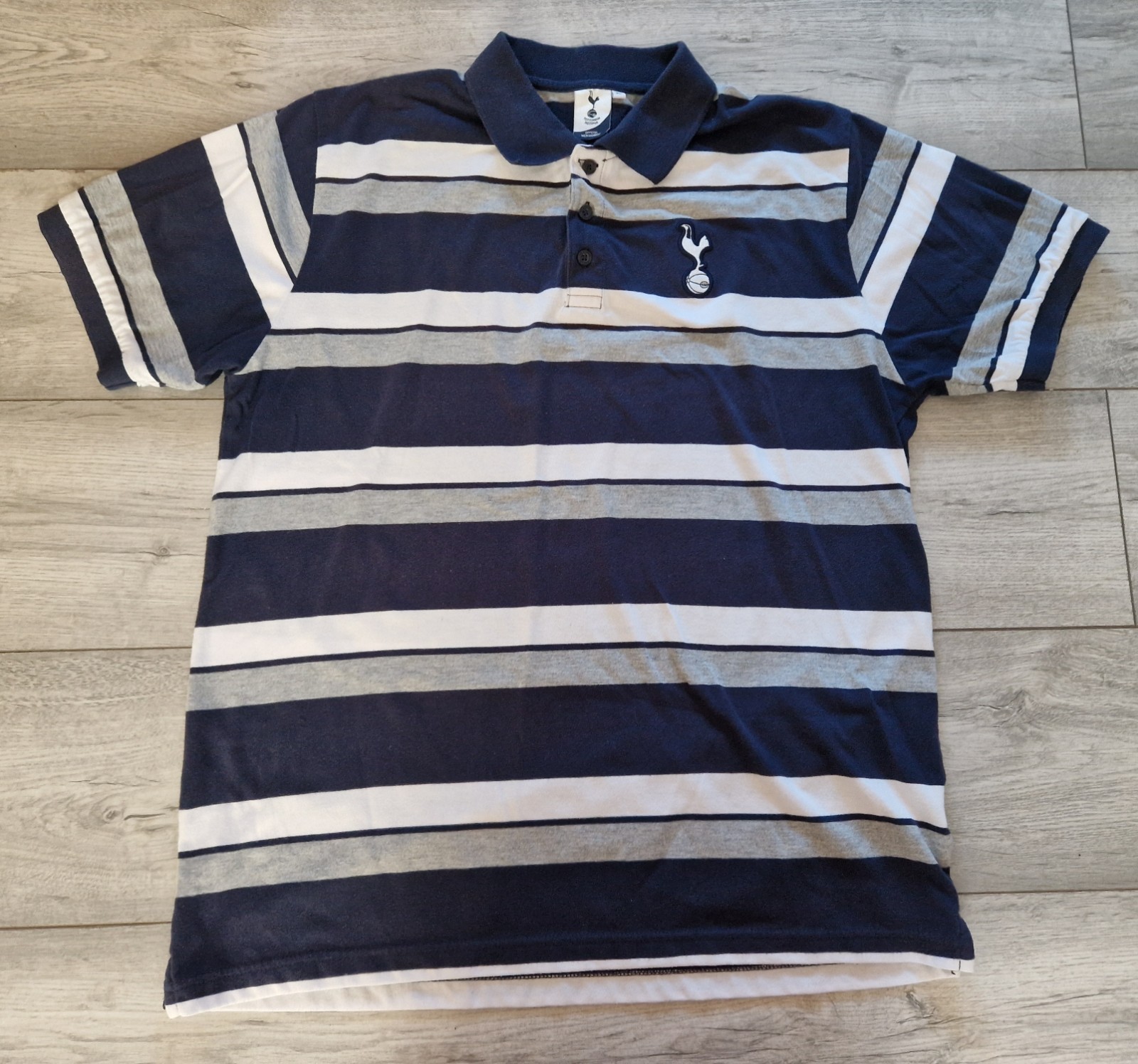 Tottenham Hotspur Mens XL Polo Shirt Blue/White/Grey Official Merchandise for sale on Ebay