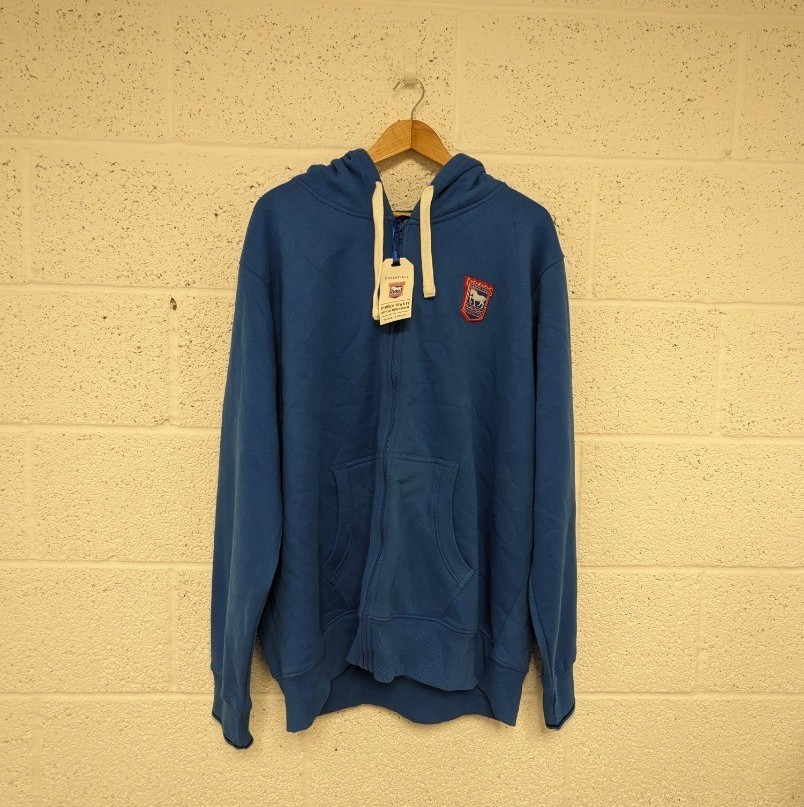 Ipswich Town Football Club Hoodie Blue Full Zip Size 3XL - New for sale on Ebay