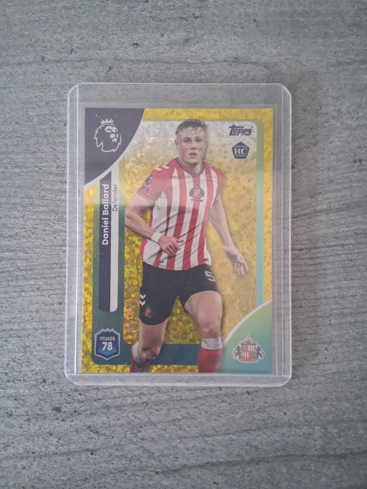 Topps 2026 Premier League - Daniel Ballard Sunderland Blue Parallel 051/299 RC for sale on Ebay