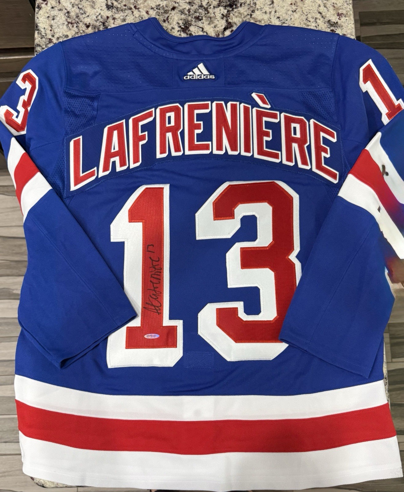 Alexis Lafreniere Autographed New York Rangers Adidas Jersey Upper Deck for sale on Ebay