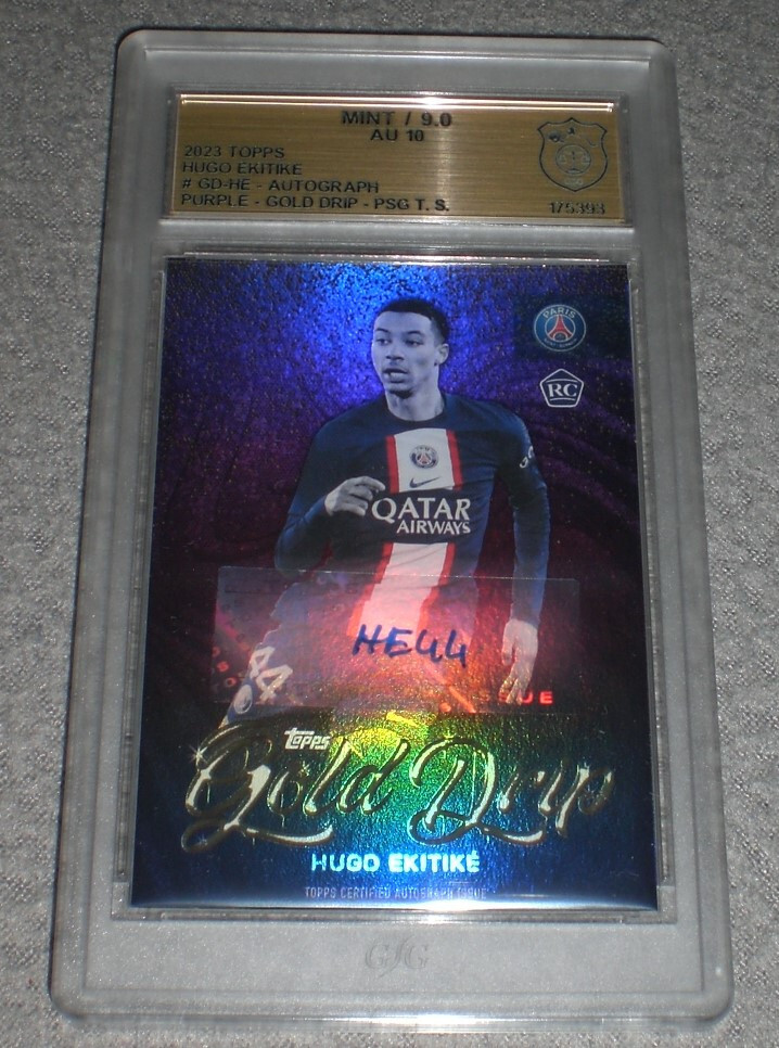 HUGO EKITIKE /15 AUTO ROOKIE RC - 9.0 MINT - Topps Purple - Paris PSG Liverpool for sale on Ebay