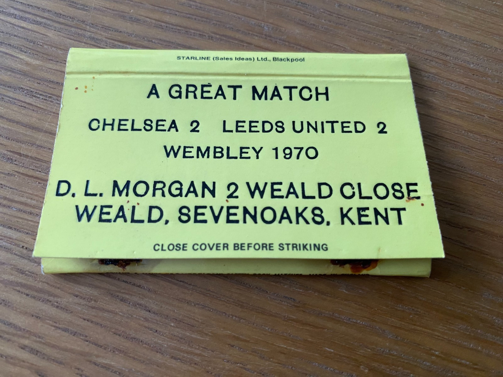 VERY RARE 1970   FA CUP FINAL  MATCHBOX    CHELSEA 2  LEEDS UNITED  2   WEMBLEY for sale on Ebay