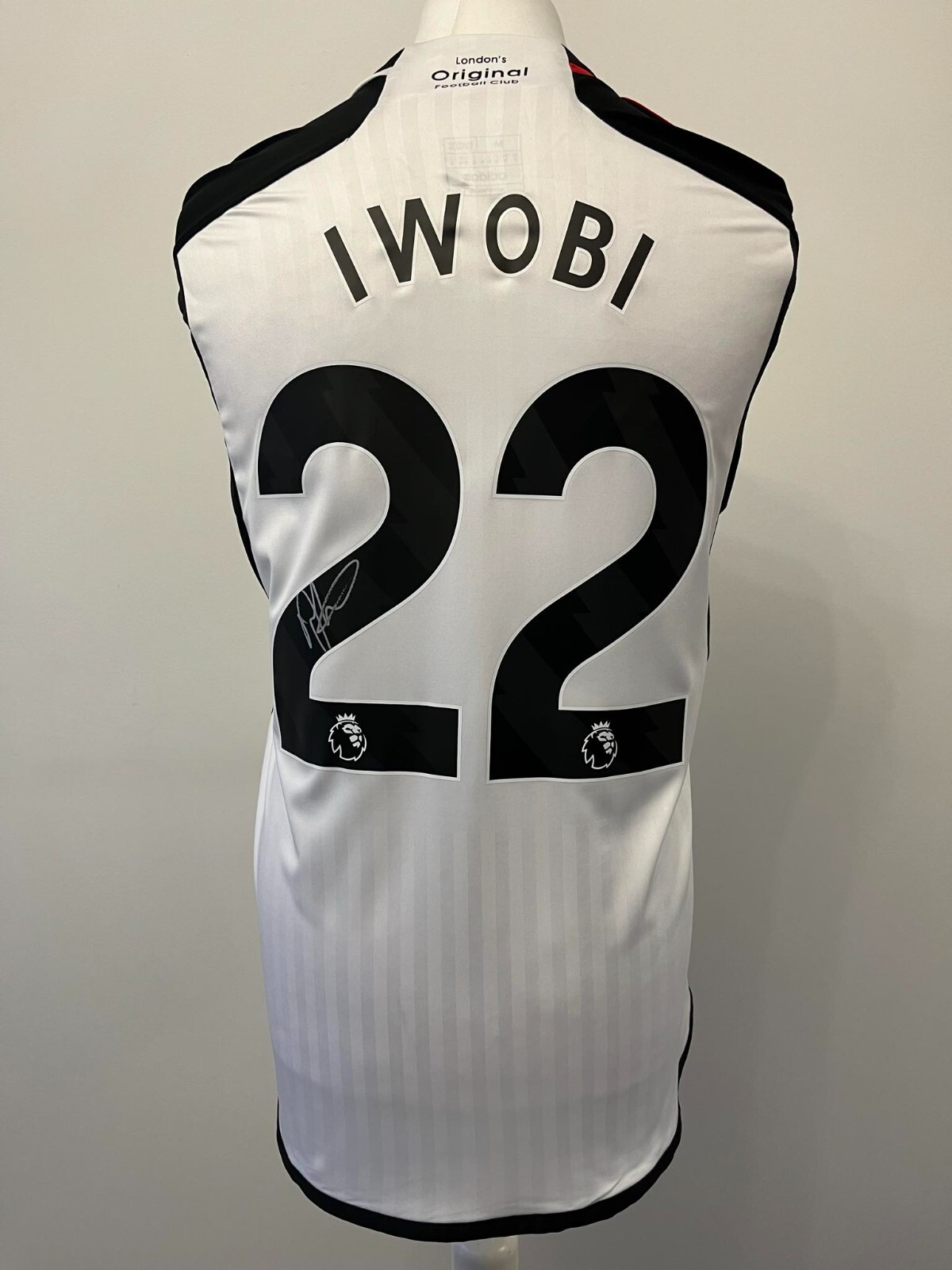 Signed ALEX IWOBI Shirt - Fulham FC -COA- Arsenal Everton Nigeria for sale on Ebay