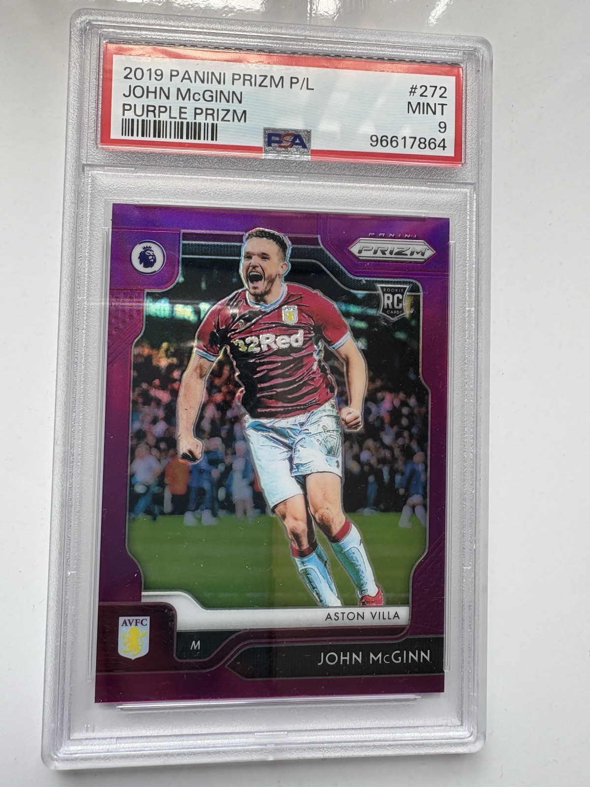 Panin Prizm John McGinn Purple Prizm /99 RC Rookie Aston Villa for sale on Ebay