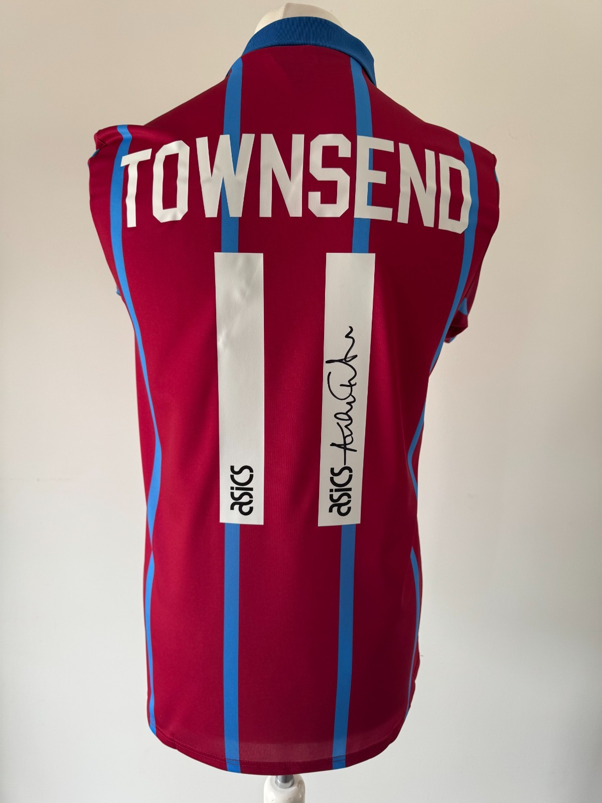 Signed ANDY TOWNSEND Retro Shirt -Aston Villa- EXACT PROOF/COA - Rep Of Ireland for sale on Ebay