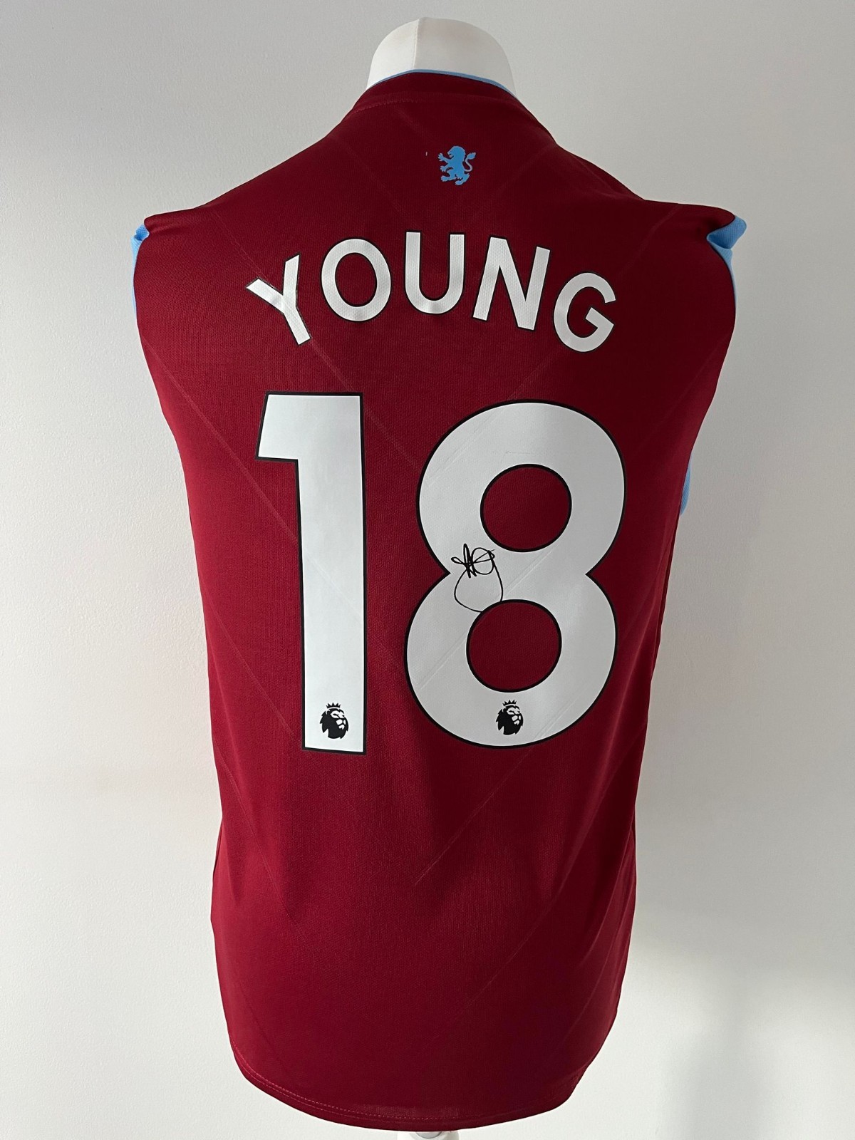 Signed ASHELY YOUNG Shirt - Aston Villa Home - Exact Proof/COA for sale on Ebay