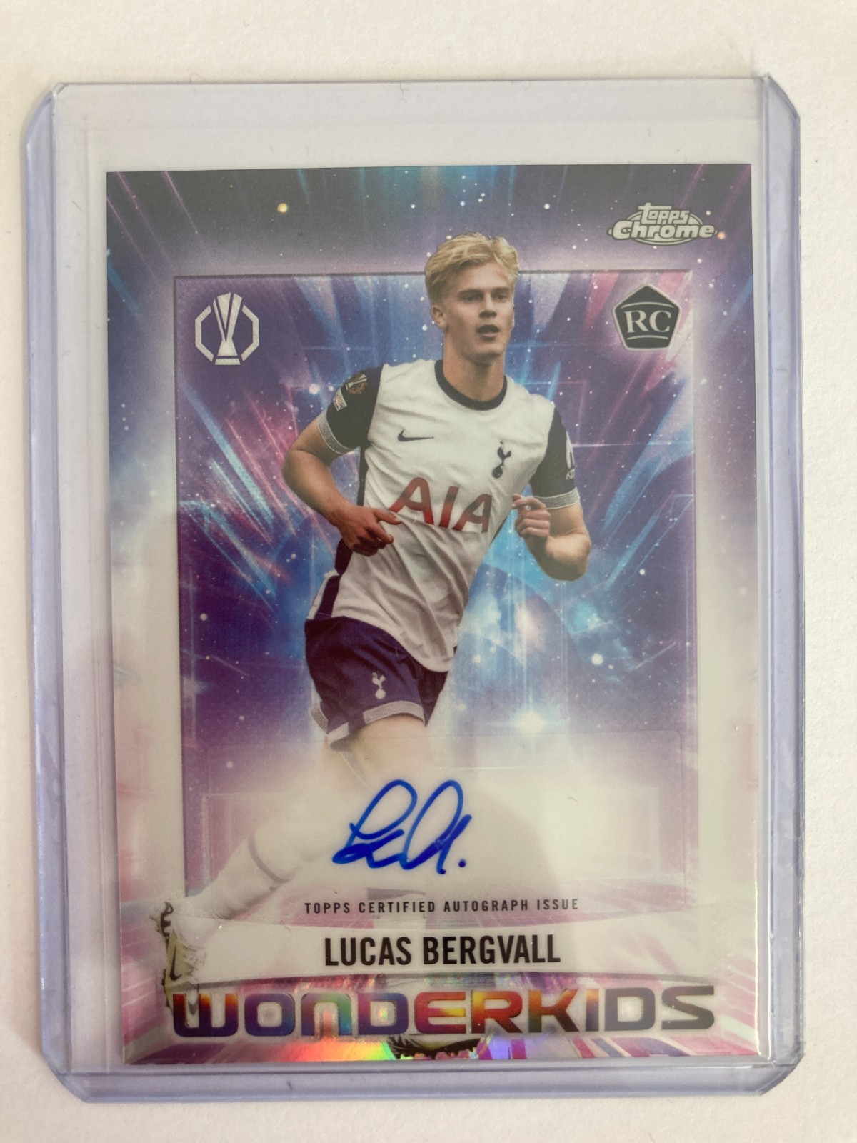 TOPPS CHROME 2025 LUCAS BERGVALL TOTTENHAM HOTSPUR WONDERKIDS AUTO . for sale on Ebay