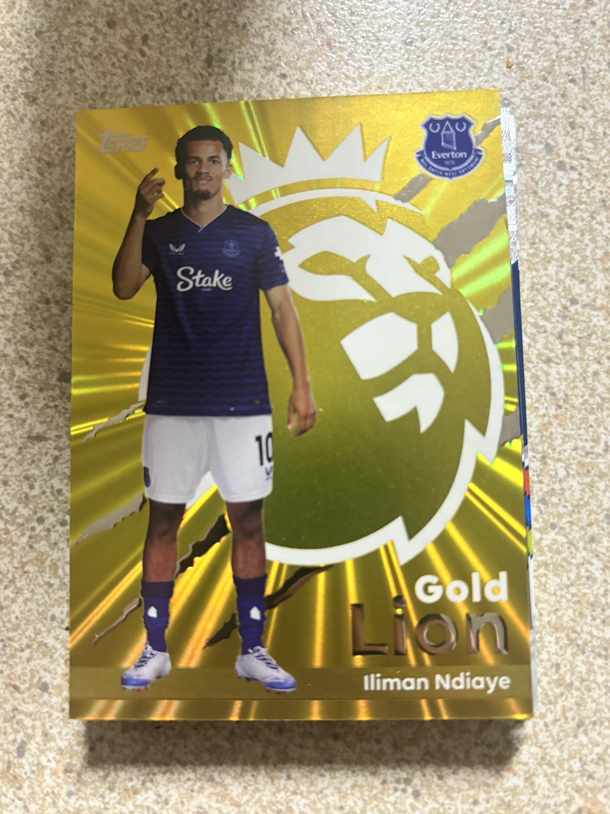 Topps Premier League 2026 Debut Edition Gold Lion Everton Illiman Ndiaye Card for sale on Ebay