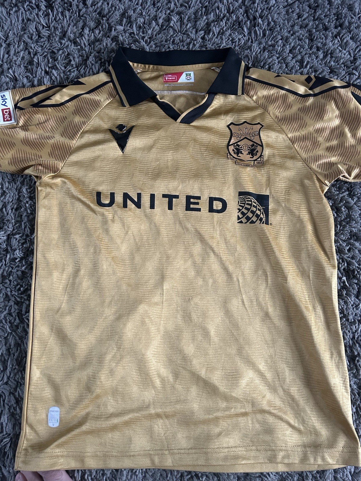 Wrexham AFC Jersey Macron Size Small - EFL Championship Arm Badge for sale on Ebay