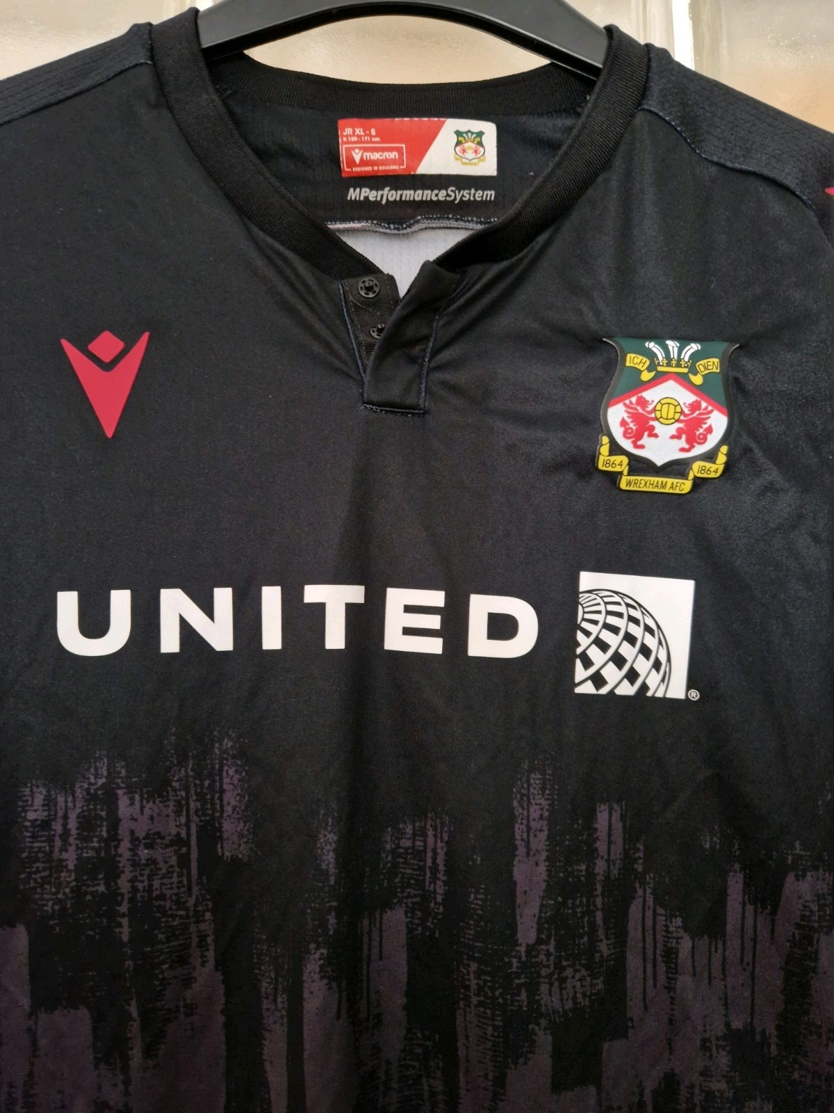 Wrexham 2023/24 Third Football Shirt.  Black Size Small for sale on Ebay