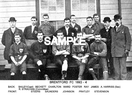 Brentford FC 1893-4 Team Photo for sale on Ebay