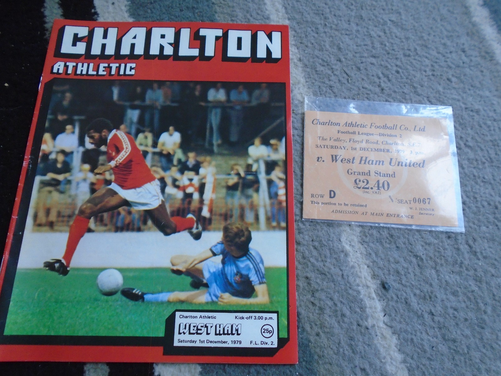 CHARLTON ATHLETIC V WEST HAM UNITED 1979-80+MATCH TICKET for sale on Ebay