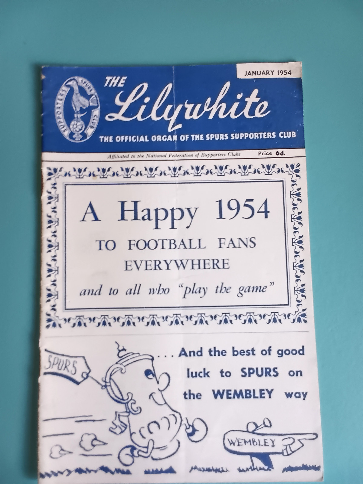 TOTTENHAM HOTSPUR LILYWHITE MAGAZINE VOl.4 NUMBER 5 JANUARY 1954 GOOD COND. for sale on Ebay