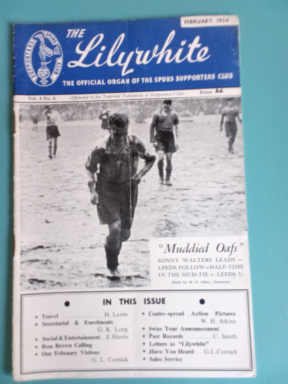 TOTTENHAM HOTSPUR LILYWHITE MAGAZINE VOl.4 NUMBER 6 FEBRUARY 1954 GOOD COND. for sale on Ebay