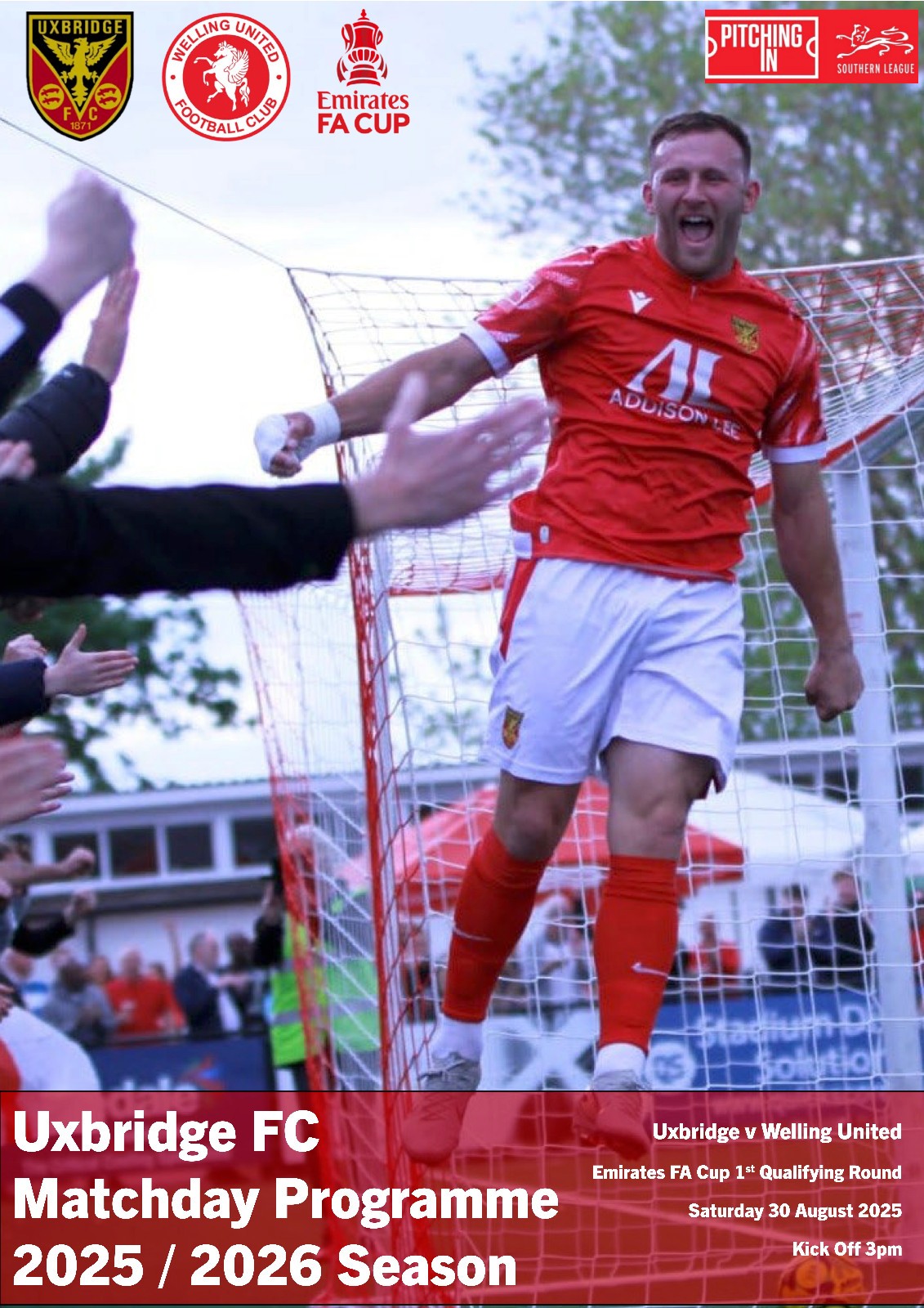 Uxbridge v Welling FA Cup Saturday 30th August 2025 for sale on Ebay