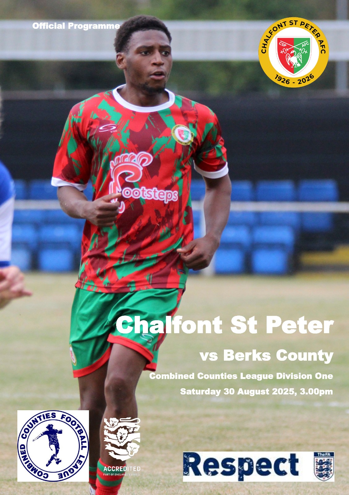 Chalfont St Peter v Berks County Saturday 30th August 2025 for sale on Ebay