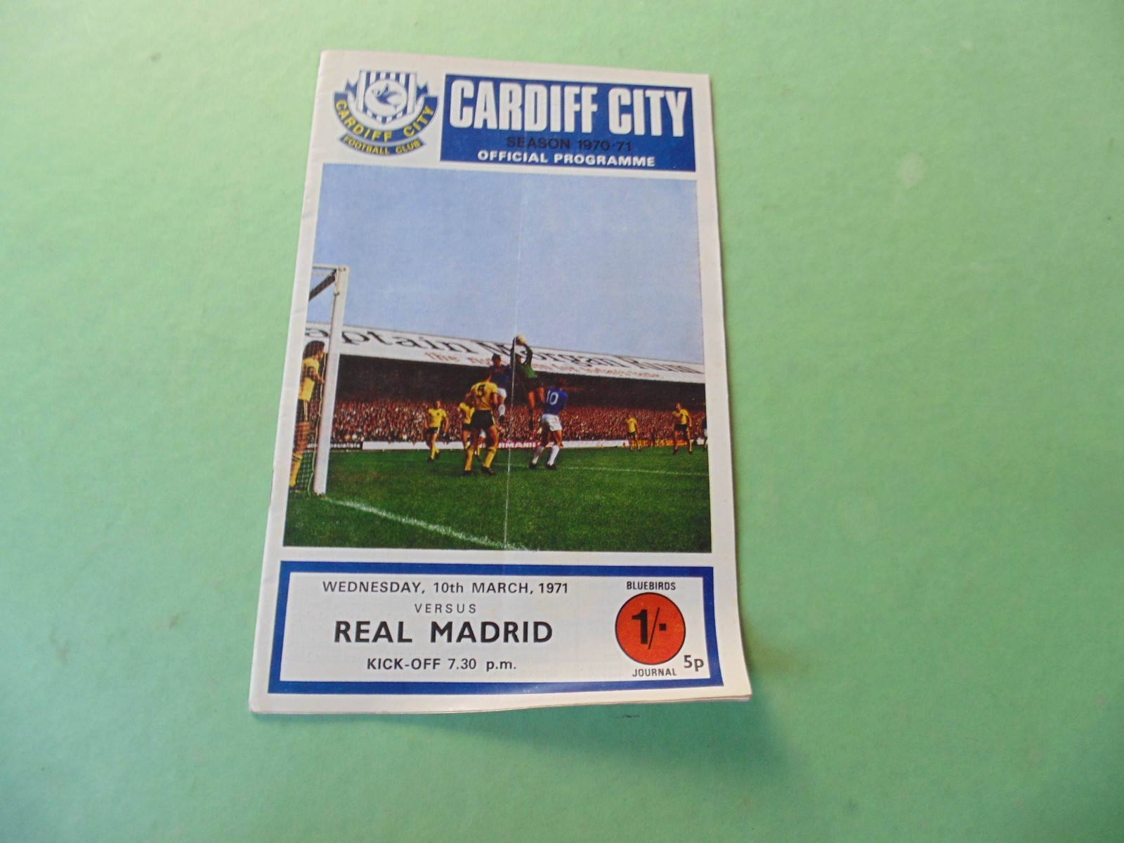 Cardiff City V Real Madrid, 10th March, 1971 for sale on Ebay
