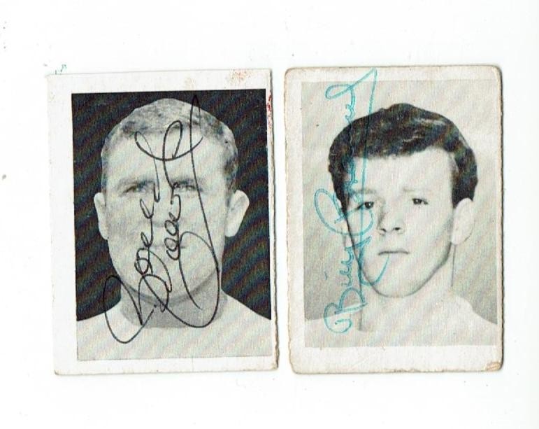 LEEDS UTD SCOTLAND 1966 A&BC signed card Lot BILLY BREMNER BOBBY COLLINS for sale on Ebay