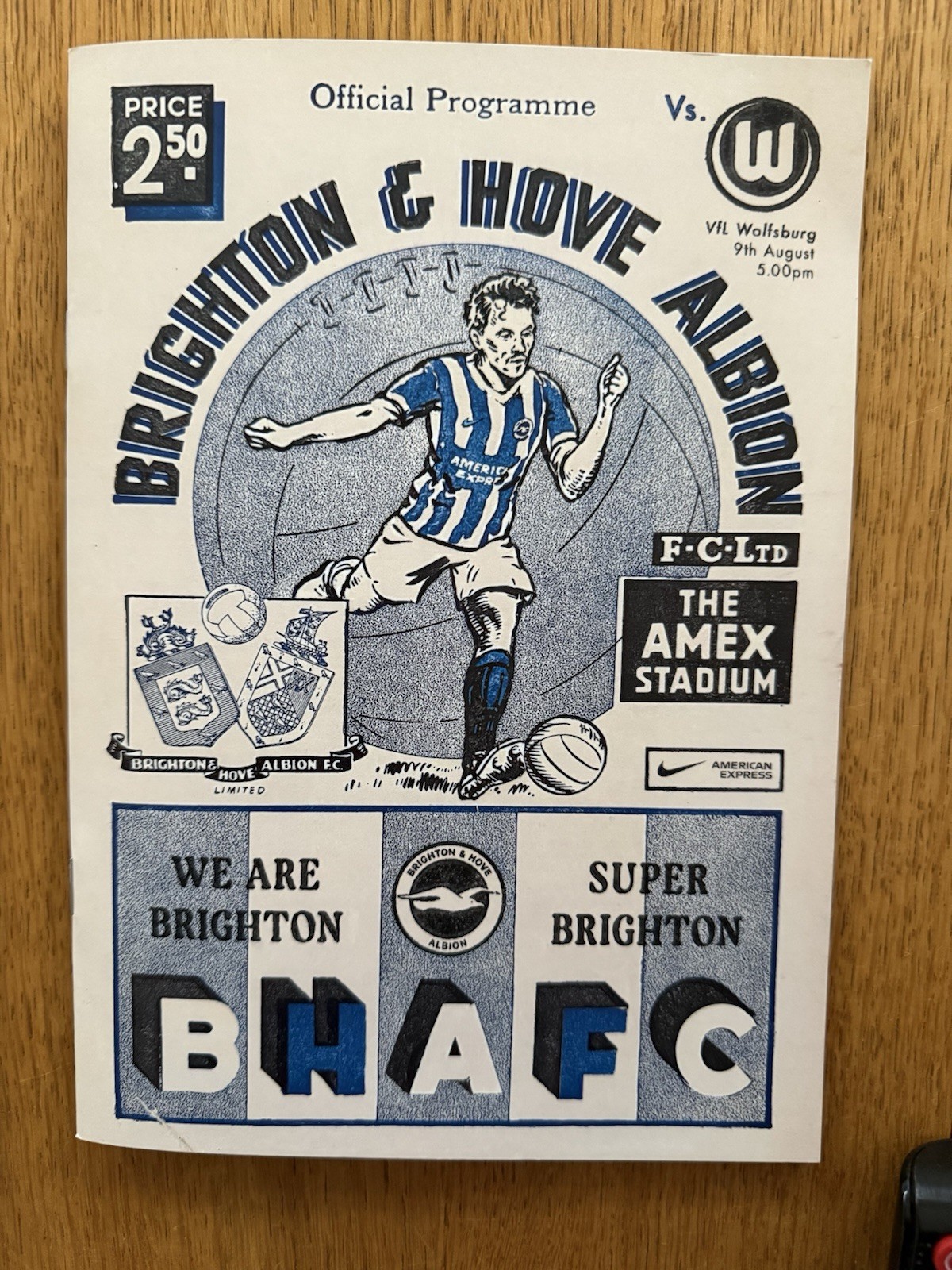 BRIGHTON V WOLFSBURG PRE SEASON FRIENDLY 2025/26 SEASON for sale on Ebay