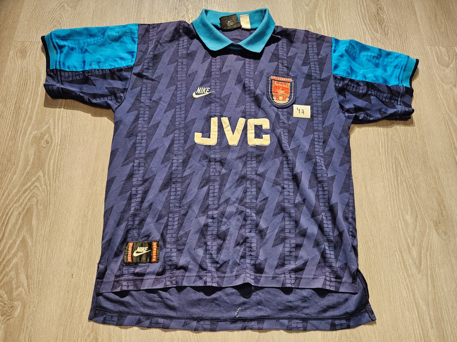 Mens Nike Arsenal WRIGHT #8 Away football shirt 1994 - 1995 Size L for sale on Ebay
