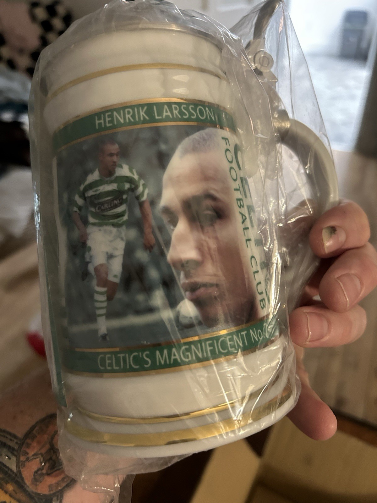 Celtic FC Henrik Larsson Limited Edition Tankard for sale on Ebay