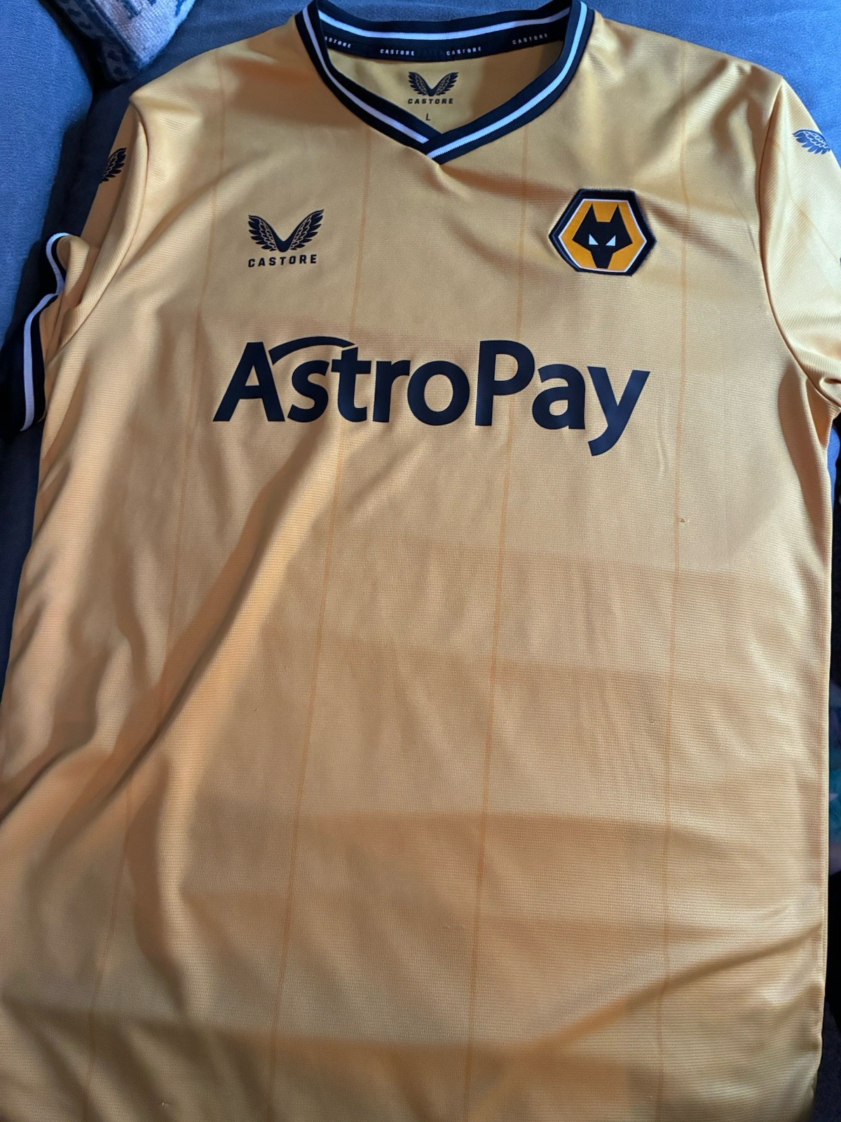 Wolves Shirt Castore AstroPay Home L for sale on Ebay