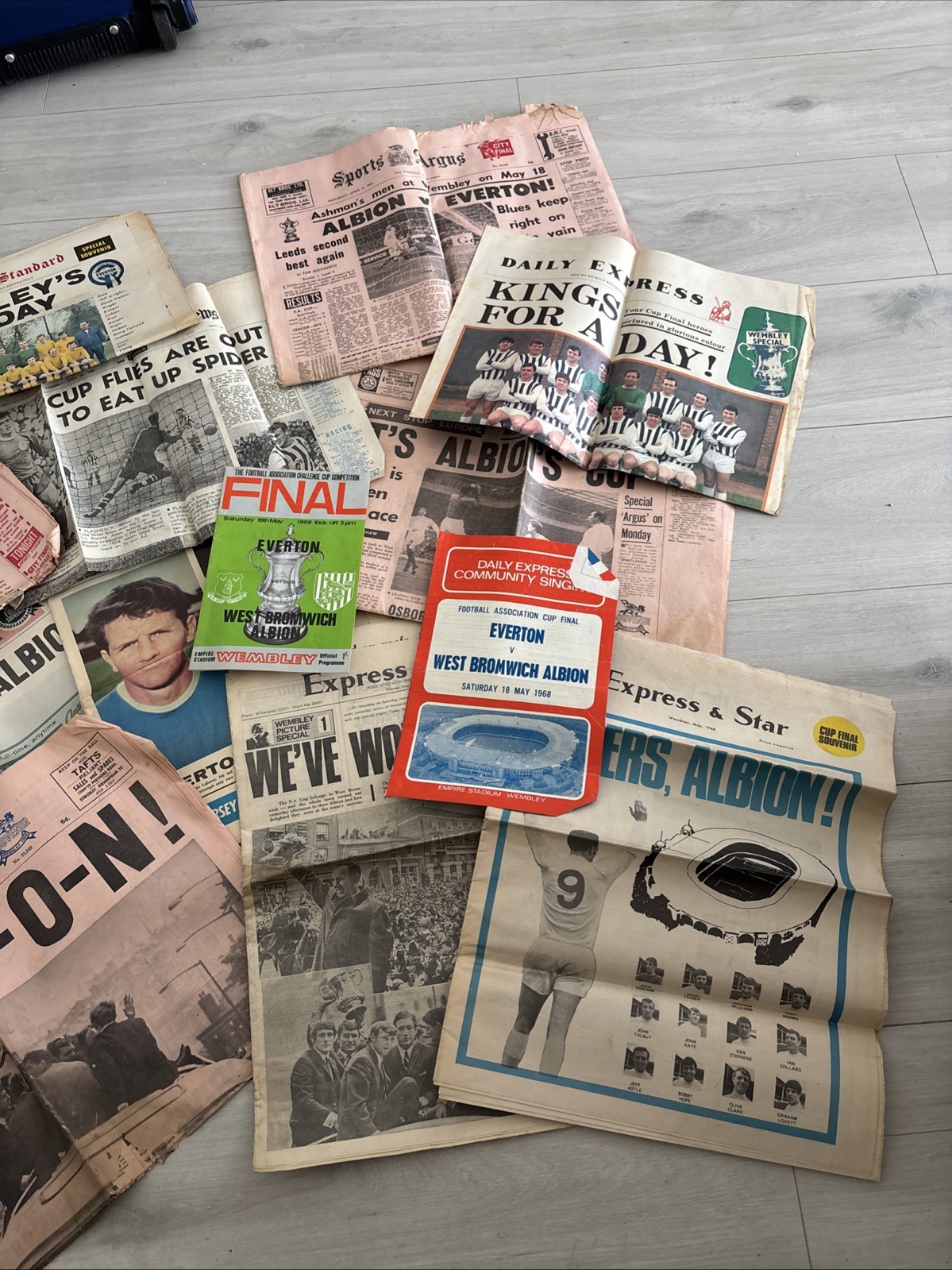 1968 FA Cup Final Everton v West Bromwich Albion Programme And Newspapers for sale on Ebay